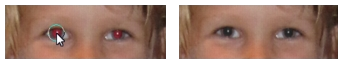 suppression yeux rouges